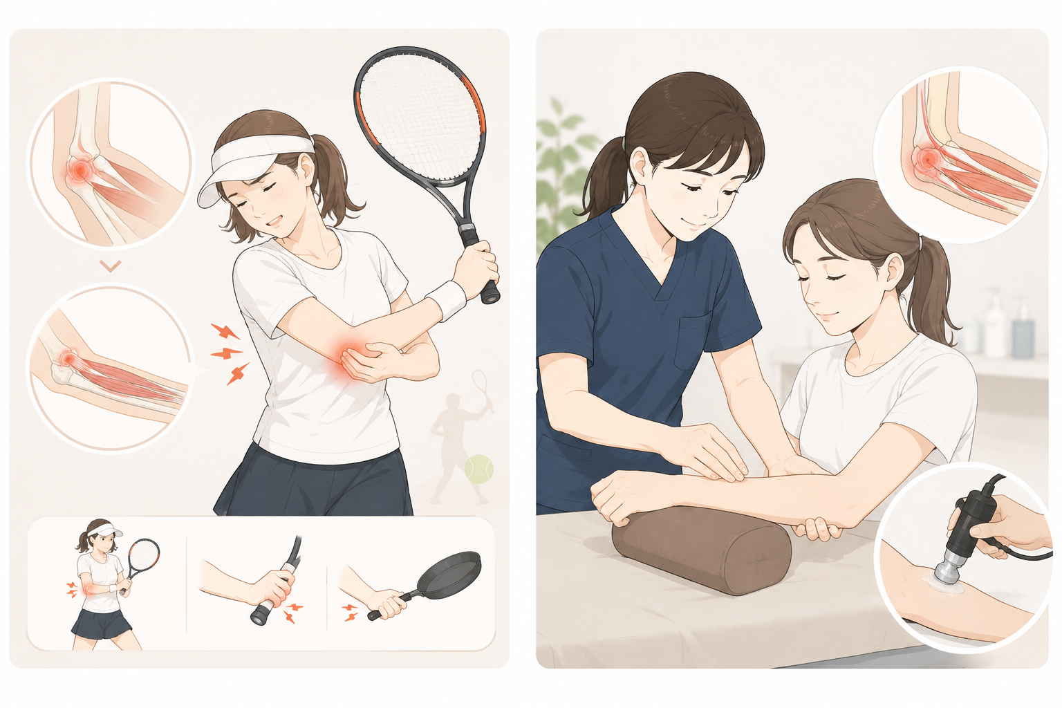 テニス肘（外側上顆炎）の施術と再発予防