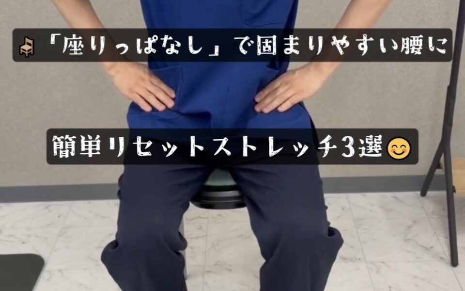🪑「座りっぱなし」で固まりやすい腰に  簡単リセットストレッチ3選😊